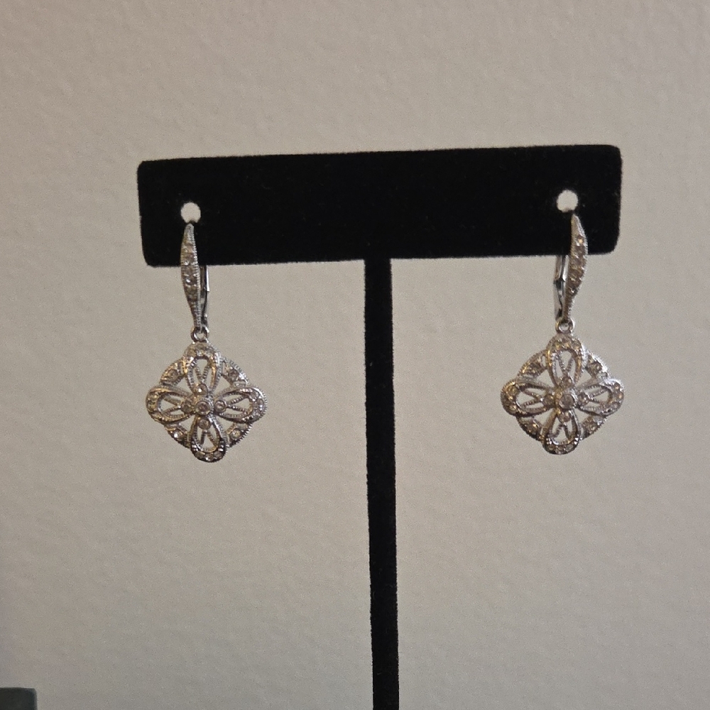 Elegant Silver Drop Earrings